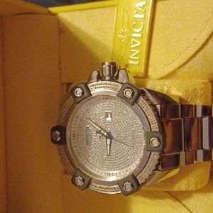 INVICTA 63MM GRAND OCTANE MIRROR POLISHED 3.08 CTW DIAMOND WATCH